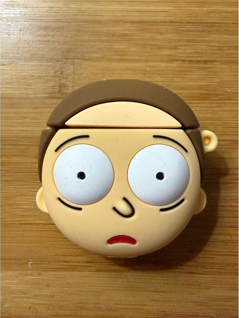 Morty Face Silicone Keychain Airpods gen 1 -2 case or bag charm